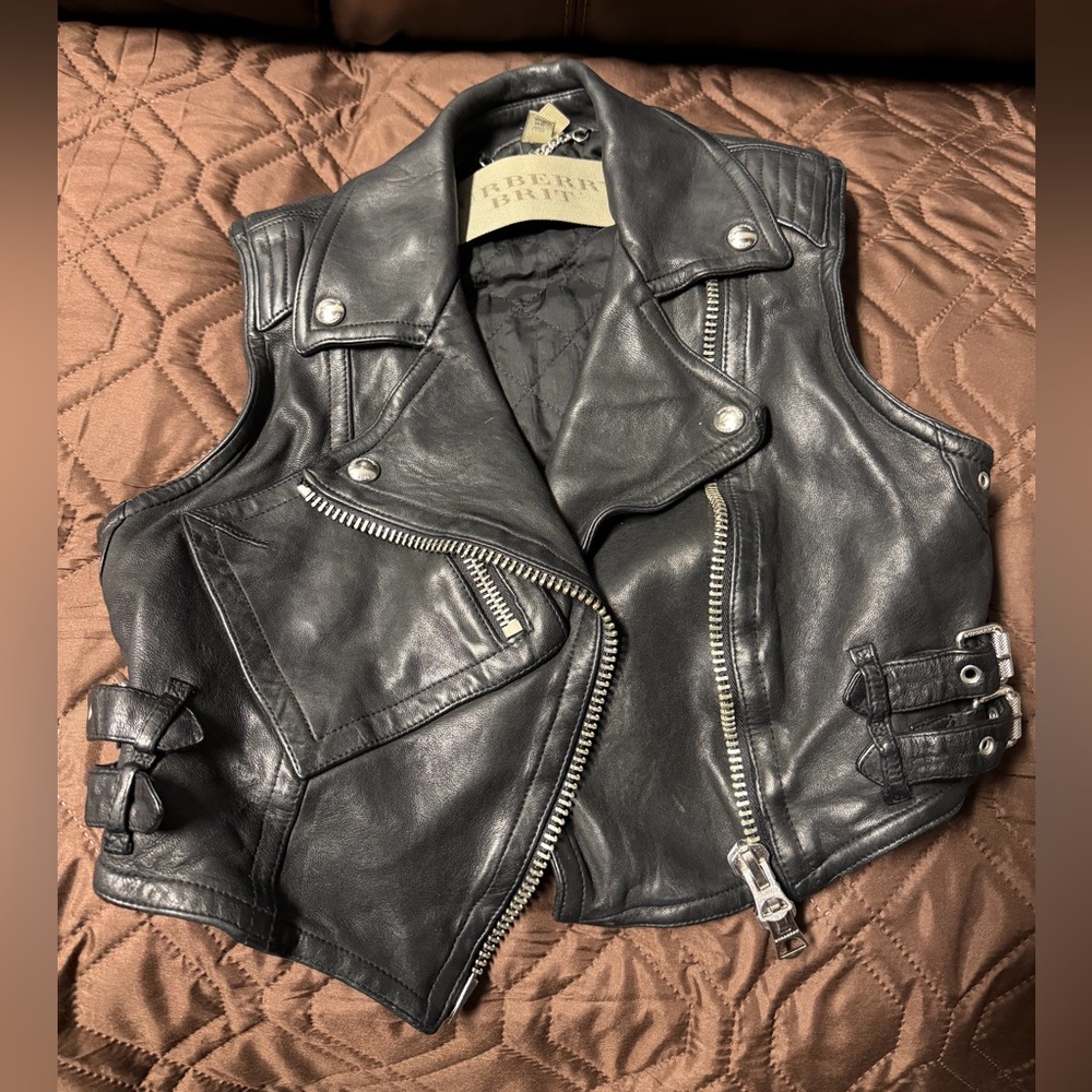 Burberry Brit Black Leather Vest